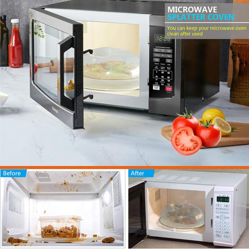 Microwave Splatter Cover, Large Microwave Plate Cover Guard Lid with Steam Vents, 11.5 Inch BPA Free & Dishwasher Safe