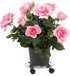 4 10.6 Inches ZOENHOU PCS Metal Plant Caddy with Wheels, Round Metal Rolling Plant Stand Base for Indoor, Outdoor