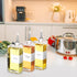 Reallnaive 3 Sets Nozzles 500ml Set Olive Oil Dispenser Bottles for Kitchen with Funnel Labels Cooking Oil Dispenser