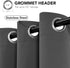 Deconovo Grommet Top Thermal Insulated Room Darkening Curtain Panels, 34x45 Inch, Dark Grey, 2 Panels for Bedroom