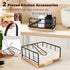 Flat Napkin Holder, Metal Kitchen Napkin Holder with Weighted Tension Arm and Seasoning Storage for Dining Room