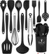 Kitchen Utensils Set - 12 Pieces Silicone Cooking Utensils Set, Dishwasher Safe, 392°F Heat Resistant Nonstick Spatula