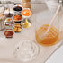 TPSUIPA 9 oz 2 Clear Crystal Glass Honey Pot with Dipper Sticks - No Drip Honey Dispenser Jar with Lid, Syrup Honey