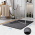 Diatomaceous Earth Bath Mat Rugs, Quick Dry Non Slip Rubber Bottom Bathroom Mat, 17"x32", Dark Grey, Washable