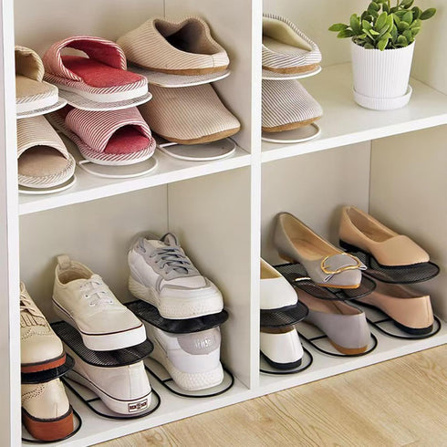 6Pack Closet CiBiZi Shoe Slots Organizer Metal Shoe Stackers for a Pair of Shoes Double Layer Shoe Holder Shoe Storage