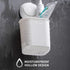TAILI Suction Toothbrush Holder for Shower Wall - No Nail, No Glue, Strong Suction Cup, White
