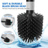 Toilet Plunger and Brush Set, Heavy Duty Silicone Toilet Brush with Ventilated Holder for Bathroom Cleaning