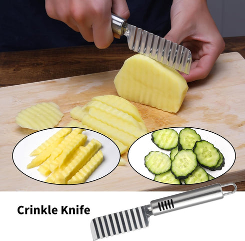 Stainless Steel Fruit Carving Knife Set, 5 Pack Vegetable Engraving Blades for Kitchen