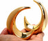 Dawbun 2 Pieces Gold Small Animal Statue Moon Statue Decor Modern Style Ceramic Moon Figurines Statues for Home Decor