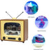 6" 8 MOMENTS IN TIME Retro TV Christmas Village Scene Animated Train, LED Lights, Plays Classic Holiday Songs Battery