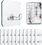 Adhesive Hooks - 20 Pack with Adhesive Strips - No Damage, No Tools, Waterproof and Oil Resistant for Home Decor