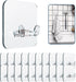 Adhesive Hooks - 20 Pack with Adhesive Strips - No Damage, No Tools, Waterproof and Oil Resistant for Home Decor