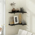 Espresso Floating Corner Shelves - L-Shape Wall Mounted Display for Home D cor