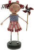 Lori Mitchell American Belle Polyresin Pinwheel, USA Stars and Stripes 12277