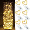 YKB 6 PCS LED Starry Fairy Lights with 20 Micro LEDs on 3.3FT/1m Copper Wire, Warm White, 2xCR2032 Batteries