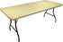 Deluxe Elastic Edged Flannel Backed Vinyl Fitted Table Cover - Basketweave (Beige) Pattern - 4' x 30" - Covers For The