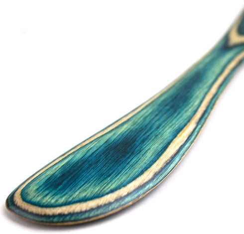 Totally Bamboo Baltique Mykonos Collection Cheese Spreader Knife in Colored Birch Wood
