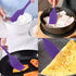 Silicone Spatulas Set - Heat Resistant Spoonula, Non-Stick Scrapers, One Piece Design Baking Mixing Tool (Purple)
