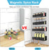 Magnetic Spice Rack, 4 Pack, Strong Magnetic Metal