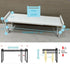 Small Expandable Shelf Organizer, 16~26" Stackable Kitchen Counter Rack for Narrow Space Storage, White