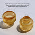Set 4, Woho Gold Candlestick Holder of Tapered Candlestick Holders for Table Centerpiece, Glass Taper Candle Holders