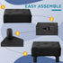 Small Foot Stool Ottoman, Faux Leather Footstool Ottoman Foot Rest for Couch, Rectangle Footstools and Ottomans Small