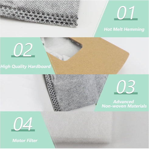12 Pack Vacuum Bags Replacement - Fit for Oreck Handheld Vacuum Cleaner Models, Replaces Part # PKBB12OF