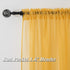 HUTO Gold Yellow Sheer Curtains, 45 Inch Length for Small Windows, 2 Panels, 52 by 45 Inches Long