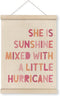 HRQKO She is Sunshine Poster Hanger Frame, Pink Girls Room Wall Decor,