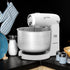 OVENTE 3.5-Quart Electric Kitchen Stand Mixer, 250-Watt Power, 5 Speed Control, White, 2 Blender Attachments SM680W