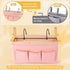 Lilithye Bedside Organizer with Fixed Straps and Water Bottle Holder for Home, College, Dorm, Bunk, Hospital, Crib, Bed