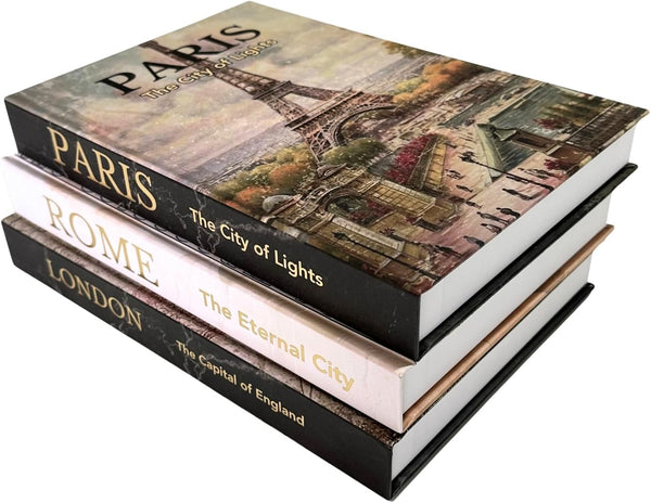 claubur Decorative Books for Home Decor, Beautiful Set of 3. Decorative Boxes, not