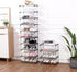 Stackable Small Shoe Rack, Entryway, Hallway and Closet Space Saving Storage and Organization (3-Tier, Black) by Jucaifu