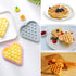 REKIDOLL Waffle Molds Set, Non-stick Silicone Molds for Waffle Cookies, 4 Pcs, Blue