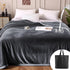 80'' 60'' 3 Tisancy Love Waterproof Dark Gray and Light Gray Bed Blanket x with a Storage Bag, Double Sides Flannel