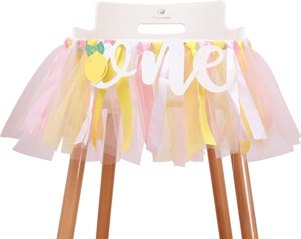 One Person Lemon Banner - 1st Birthday High Chair Decor, Smashed Cake