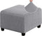 PrinceDeco Stretch Ottoman Cover Ottoman Slipcovers Square for Living Room Foot Stool