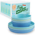 Mfacoy Kids Plates and Bowls Set, Unbreakable Dinnerware - 4 Pcs 7.75" Plates & 4 Pcs 18 oz Bowls, BPA Free