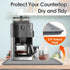 Silicone Coffee Maker Mat with Lip, 19.7'' x 15'' Heavy Duty Tray for Countertops, Espresso Accessory for Automatic