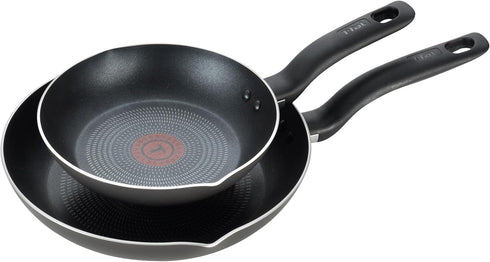 T-fal Initiatives Non Stick Fry Pan Set, 2 Piece 8.5 & 10 Inch, Oven Safe 350F, Kitchen Cooking Skillets, Dishwasher