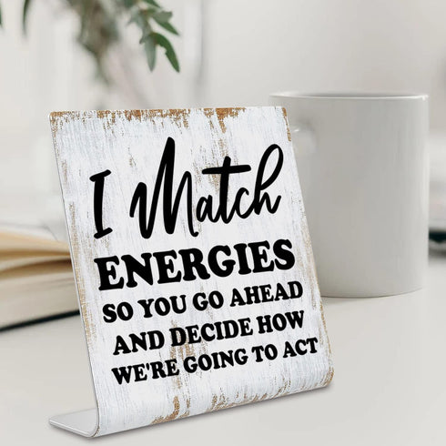 Funny Desk Signs for Women Office, Funny Decor for Desk, Coworker Gifts for Women, Office Shelf Table Decor