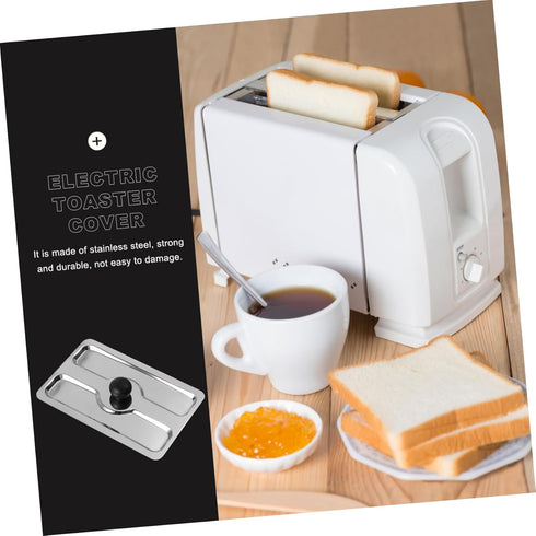 1pc Toaster Cover Small Appliance Cover Toaster Appliance Top Toaster Top Cover Lid for a Toaster Toasters Bread Maker Upper Cover Stainless Steel Slot Cover Household