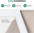 HOMEIDEAS 100% Natural Linen Blackout French Door Curtains, 26 X 40 Inch Room Darkening Curtains (1 Panel)