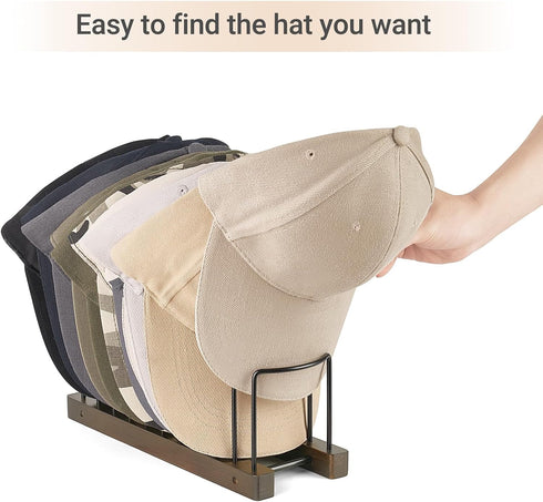 Dahey Hat Stand for Baseball Caps, Organizer Holder for 10 Caps, Tabletop Hat Rack for Desk, Closet, Dresser