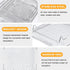 Square Air Fryer Rack, 3 Layer Stainless Steel Stackable Dehydrator Rack with Anti-Scalding Clip, Air Fryer Accessories