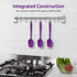U-Taste 3-Piece Silicone Spoon Spatula Set, High Heat Resistant Kitchen Utensils for Nonstick Cookware (Purple)