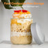MOLADRI 16 oz/480 ml 4 Pack Glass Storage Canister with Airtight Lid, Clear Overnight Oats Containers, Cute Decorative