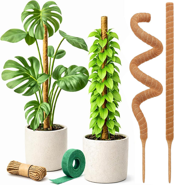 Craft911 Moss Pole Monstera Plant Support 2 Pack 28 Bendable Moss Pole