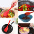 Silicone Spatulas Spoon Set of 2, Non-stick Heat Resistant Scraping Kitchen Baking Bakeware, Red and Black