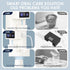 700ML Countertop, 3 Settings, Automatic Mouthwash Dispenser Touchless, Wall-Mount or Dispense Magnetic Cups, USB